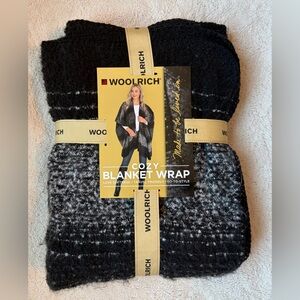 Woolrich Black and Gray Blanket Wrap